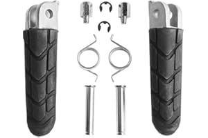 XMT-MOTOR Negro Frente Reposapiés Estriberas Clavijas para pies Pedales footrest para VTR250 VFR800 VTR1000 CB1300 CB400 V-TEC CBR600F CBR900RR CBR1000F