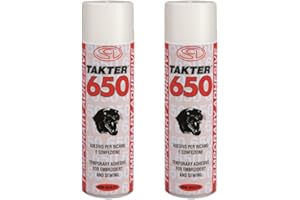 ECOSTURA Pack de 2 Takter 650 - Spray Textil Fijador Adhesivo para todo tipo de Telas y Tejidos, 500ml, 2 unidades