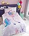 Produktbild STYLELIVING Kinder Jungen Mädchen Kinder PC/Polly, Baumwolle, Poly-Baumwoll-Quilt-Bettbezug, Bettwäsche-Set, 50% Baumwolle, 50% Polyester, Einhorn, Einzelbett