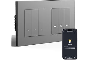 BSEED Zigbee-dimmare och Zigbee-brytare 3-vägs 1-led, justerbar smart väggmonterad brytare kompatibel med Amazon Alexa och Go