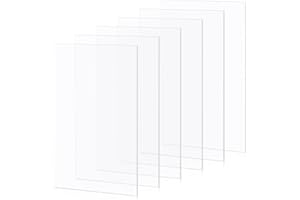 HEAVENLIFE 6 Hojas Acrílicas Transparentes A4, Placas Acrílico Plexiglás 210 x 297 mm, Lámina de Metacrilato para el Reemplazo de Vidrio de Marcos de Fotos, Exhibición de Proyectos, Pintura (1mm)