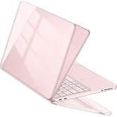 UnDePlus Macbook Neo 13in&ccedil; A18 Pro A3404 ile uyumlu Kılıf Kristal &Ouml;n Arka Şeffaf Kapak Pembe