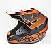 Produktbild Qtech Moto-Cross Motocross MX Stil Helm für Kinder. ATV Quad BMX Motorrad - Orange Small 53-54cm