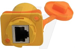 HANGTON CONNECT 2sets Ethernet RJ45 Stecker Wasserdichte Buchse Panel Hinten Front Mount (Gerade)
