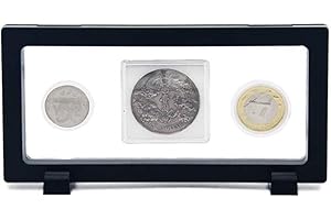 ZYZYZK WINBST Marco de Objetos 3D Porta Monedas Montura deslizable Marco de Monedas para Sus Monedas Trofeo/decoración/Almacenamiento de Monedas, Sellos, medallas