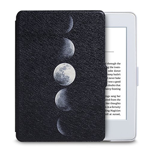 Preisvergleich Produktbild WALNEW Amazon Kindle Paperwhite Hülle, Leichteste und Dünnste Hochwertige Lederhülle für Kindle Paperwhite mit Automatischer Aufwach / Ruhe-Funktion,Mondfinsternis