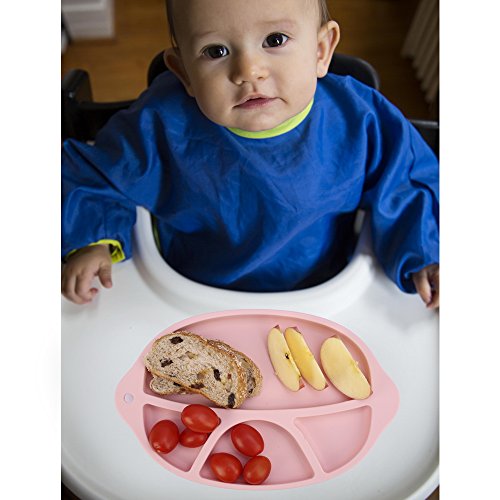 Jonhen Baby-Tischsets,Tischunterlage Platzmatte aus Silikon, einfach abwaschbar, super geeignet zum Essen lernen für Babys und Kleinkinder, Babyteller Tischset Babyschale Kinderteller - 6