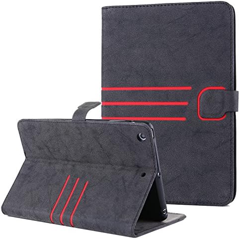 For iPad Air 2 Case,Premium PU Leather Samrt Case,[Retro Vintage] [Magnetic Closure] with Stand Wallet Card Slots Case for iPad Air 2 - Black