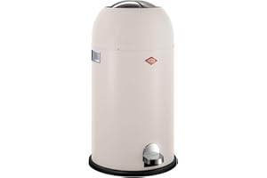 Wesco Kickmaster Mülleimer, Metall, Sand/matt, H 69cm/D37,5cm/33l