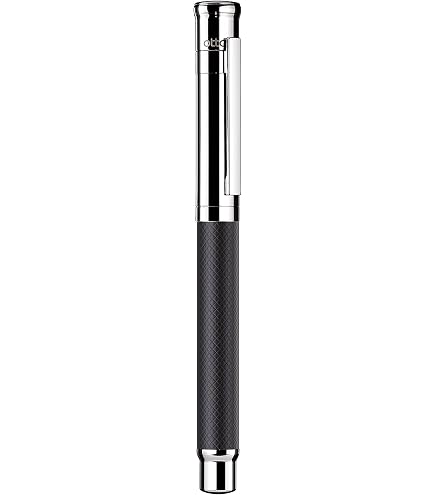 Otto Hutt Design 04 – Penna Stilografica Di Lusso Con Fusto Laccato Opaco E Guilloché, Pennino In Acciaio EF, Finiture Platino – Eleganza Senza Tempo
