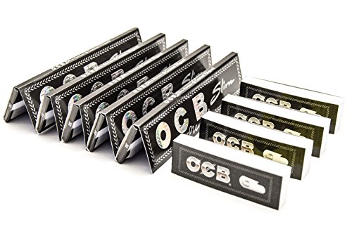 (5 Pakete) Schwarz OCB King Size Zigarettenpapier mit 4 Heftchen von OCB Rolling Tips