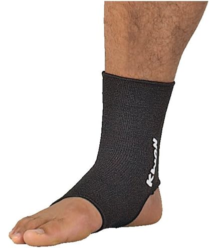 Fairtex Ankle Protector for Muay Thai, K-1, MMA, Boxing, Kickboxing, Black with Red (Black with Red, One Size