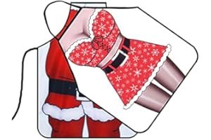 maxToonrain Funny Aprons for Women,Womens Christmas Gift BBQ Kitchen Cooking Party Apron for Men and Women