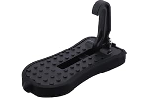 AFNCX Gradino Camper Gradino per Porta Auto, Pedale Pieghevole Multifunzione Pedale per Tetto SUV Pedale in Alluminio per Portapacchi per Interni Auto, Martello di Sicurezza per Frangivetro (Negro)