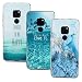 Produktbild ToneSun Hülle für Huawei Mate 20, 3X Gemalt Handyhülle Case, Silikon Schale Schutzhülle Handytasche Crystal Clear Durchsichtig Cover in Schneeberg + Meer + Sea Coconut Grove
