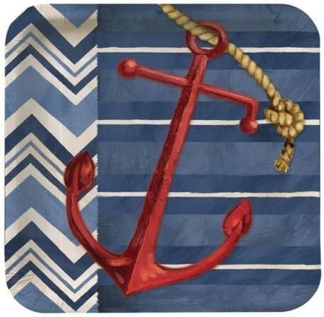 Seafarer Boating Bonanza Nautical Theme Paper Party Dinner Plates x 8 by Boating Bonanza