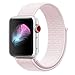 Produktbild Für Apple Watch Armband 38MM, Weiches, atmungsaktives Nylongewebe mit einfach anpassbarem Klettverschluss, Ersatz für iwatch armband Series 3, Series 2, Series 1, Nike+, Edition, Hermes (Pearl Pink, 38MM)