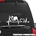 Produktbild Herzschlag Bulldogge English Bulldog Aufkleber 20 cm von Pegatina Promotion ® ohne Hintergrund aus Hochleistungsfolie für Lack und Scheibe,Autoaufkleber, Laptop, Wandtattoo, Küche, Hund Hunde Dogs Sticker Herzlinie Hundefan