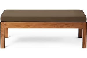 RZYW Cuscino Panca Esterno Impermeabile, Cuscino per Panca da Interno Cuscino Seduta Panca con Fondo Antiscivolo, Cuscini per Sedie da Giardino Panche Altalena Patio,Marrone,70X40X5cm