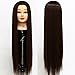 Neverland Beauty 26" Long Smooth 100% Synthetic Medium Brown Hair Hairdressing Equipment Styling Head Doll Mannequin Training Head Tools Braiding Cutting Student Practice Model with Clamp #33 UK Stock