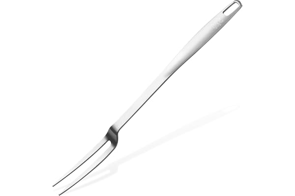 Stanley Rogers - Fourchette à viande en acier inoxydable - Fourchette à barbecue pour viande en finition satinée - Accessoires de cuisine lavables au lave-vaisselle