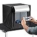 Amzdeal Kit Photo Studio Boîte de lumière avec éclairage LED, Tente cube pliable 50cm×50cm×50cm inclus 4 Fonds(Blanc/Noir/Gris/Orange)