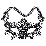 Color:Negro Demarkt 2X Máscara y Guantes de Encaje Fiesta de Carnaval de la Mascarada