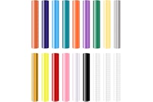 ZINUEEN Smart Vinilo permanente para Cricut Explore 3/Maker 3, 15 unidades de vinilo para plóter de 30,5 x 30,5 cm, lámina de transferencia autoadhesiva, juego de plóter para tazas, coches, pancartas,