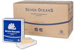 LEBENSKRAFT Emergency Food, Cibo di Emergenza, razione k Militare Seven Oceans [ 24 x 500 ], Alimenti a Lungo Termine, Prepper, mre Military Food, Campeggio