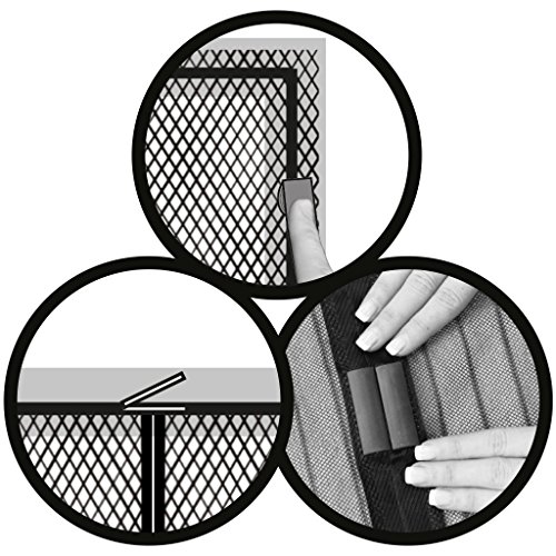 Insektenschutz Magnetvorhang Fliegengitter für Türen, in Länge und Breite individuell kürzbar. (130x220cm) - 4