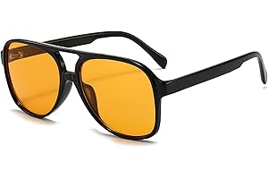 Long Keeper Vintage Sonnenbrille Polarisiert für Herren Damen Klassisch 70er Retro Sonnenbrille Pilotenbrille Groß mit UV400 Schutz