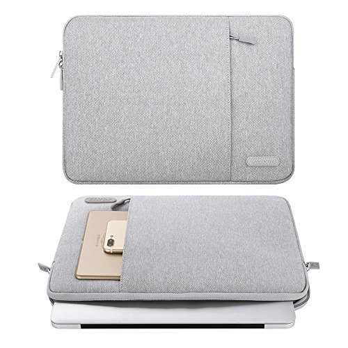 MOSISO Polyester vertikalen Stil Wasserabweisend Laptop Sleeve Case Bag Hülle Schutzhülle Notebook Tasche Schutzabdeckung für 11-11,6 Zoll MacBook Air, Ultrabook Netbook Tablet, Grau - 3