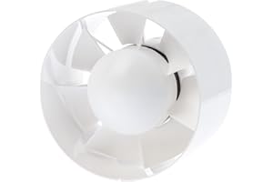 STEINBERG14 Ø 125mm Ventilateur Extracteur D'air de Conduit de Ventilation pour Salle de Bain, Serre, Garage, Plastique