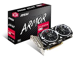 MSI Radeon RX 570 Armor OC 4GB AMD GDDR5 1x HDMI, 3x DP, 1x DL-DVI-D, 2 Slot Afterburner OC, Millitary Class 4, Grafikkarte