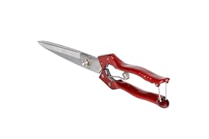 AUSLA Sheep Shears Spring Loaded Sheep Wool Trimming Scissors Kniest Blades, Made of Carbon Steel, with Non-Slip Handles
