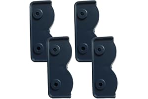 OCEANLEND Lot de 4 connecteurs de rechange rectangulaires à 2 voies pour tonnelle, parasol de terrasse, noir