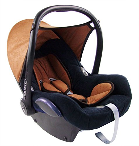 Babys-Dreams kompl. Ersatzbezug für Maxi-Cosi CabrioFix 7 tlg. Schwarz/Braun *NEU* Bezug für Babyschale Sommerbezug Cabrio Fix - 4