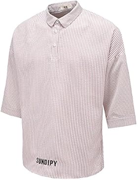 Glestore Uomo Camicia Strisce Verticali Fit Stampa Shirt