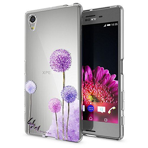 Sony Xperia X Funda Carcasa de NALIA  Protectora Movil TPU Silicona Ultra-Fina Gel Transparente Cubierta Goma Bumper Smartphone Cover Case Cristal Clear para Sony X  Designs Dandelion Pink Rosa