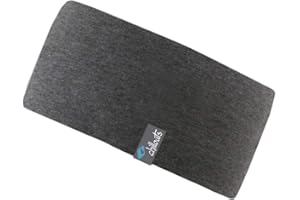 FEINZWIRN Eton Headband-sportliches Kopfband aus Baumwolljersey in vielen Farben, doppellagig und atmungsaktiv, (Darkgrey)