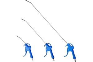 eROOSY 3PCS Air Blow Gun Long Air Dust Gun Set, Duster Cleaning Gun with 95/295/490 mm Nozzle for Cars, Precision Machinery, Instrument Dust Cleaning, Blue