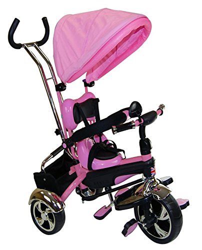 Kyootsi Smart Trike Baby Tricycle 4 in 1 Kids Bike with Round Canopy Hood from Very Bazaar (Pink)