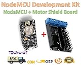 【NodeMCU + Motor Shield】 Das auf ESP8266 basierende NodeMcu Development Kit (NODEMCU + MOTOR SHIELD) integriert GPIO, PWM, IIC, 1-Wire und ADC in einer einzigen Karte. Nutzen Sie Ihre Entwicklung auf dem schnellsten Weg und kombinieren Sie sie mit der NodeMcu-Firmware.