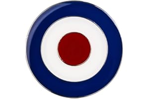 PANDA LOCO Pin de metal esmaltado de la Royal Air Force británico para solapa Northern Soul MOD Scooter Target RAF, Metal