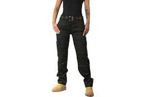 BKS Ladies Combat Cargo Work Trousers Size 10 to 20 Womens Workwear with Knee PAD Pockets