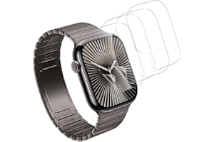 Banuyaw für Schutzfolie Apple Watch Series 10 46mm Folie Apple Watch Series 10 46mm Panzerfolie, für Blasenfrei Glasfolie Displayschutzfolie, 4 Stück Soft TPU Schutzglas
