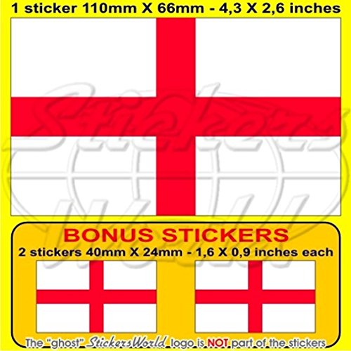 Auto-Aufkleber England englische Flagge Georgskreuz, Großbritannien UK, 100 mm, Vinyl, 1 Stück