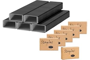 NatSumeBasics 6000 Black Staples 26/6 Size 1000/Pack 6000 Staples Totally (Black)