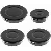 Capuchons De Brûleur Gaz VGOL - Lot 4 Pièces (55/75/75/100mm) - Noir Métal - Compatible Cuisinière Gaz