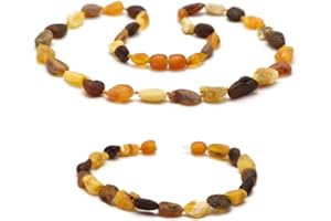BALTIC SECRET SELECTED BALTIC AMBER Bernsteinkette & Bernsteinarmband - Heilstein Kette & Armband - echt Bernstein Schmuck - Halskette als Geschenk für Damen und Herren, Natürliche Schutzstein - Glücksbringer